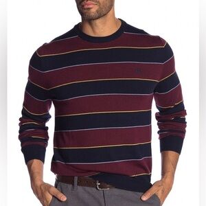Brooks Brothers Striped Merino Wool Knit Sweater- Men’s XXL- Crewneck
